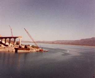 [Arch bridge under construction]