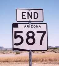 [AZ 587 END sign]