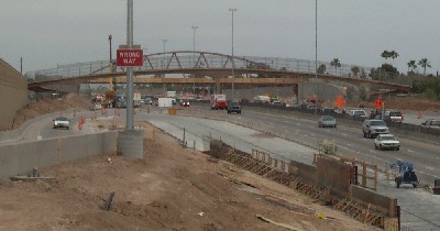 [College pedestrian bridge]