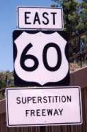 [US 60 Superstition Freeway sign]