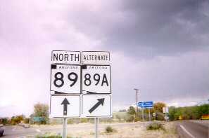 [Alternate AZ 89A sign]