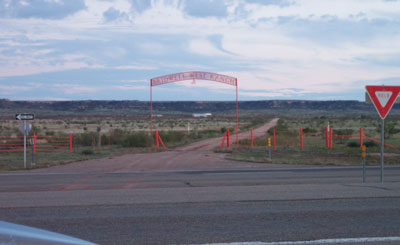 I-40 ranch entrance in TX