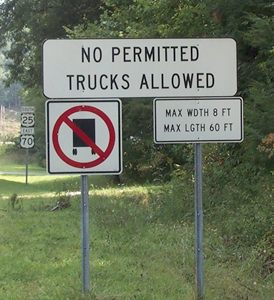 [No permitted trucks allowed]